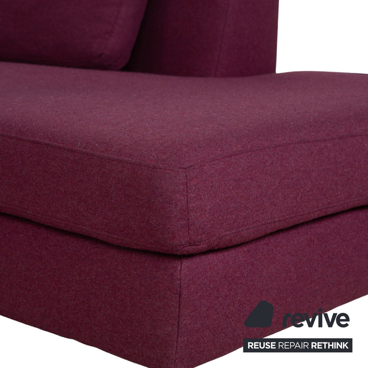 Canapé d'angle en tissu Domino Ewald Schillig violet
