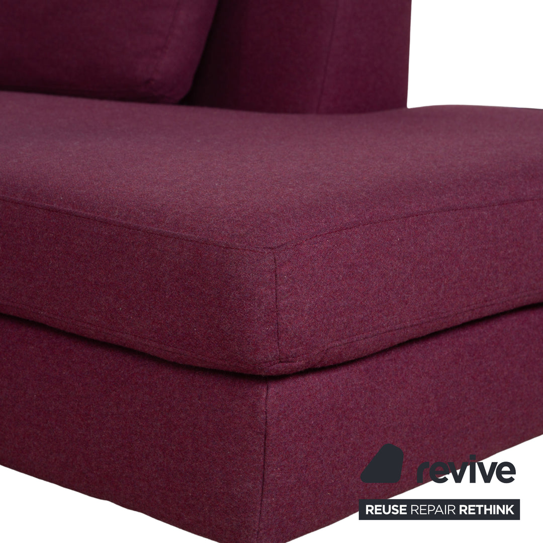 Canapé d'angle en tissu Domino Ewald Schillig violet