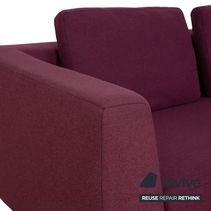 Canapé d'angle en tissu Domino Ewald Schillig violet