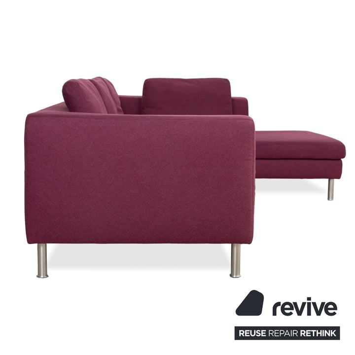 Canapé d'angle en tissu Domino Ewald Schillig violet