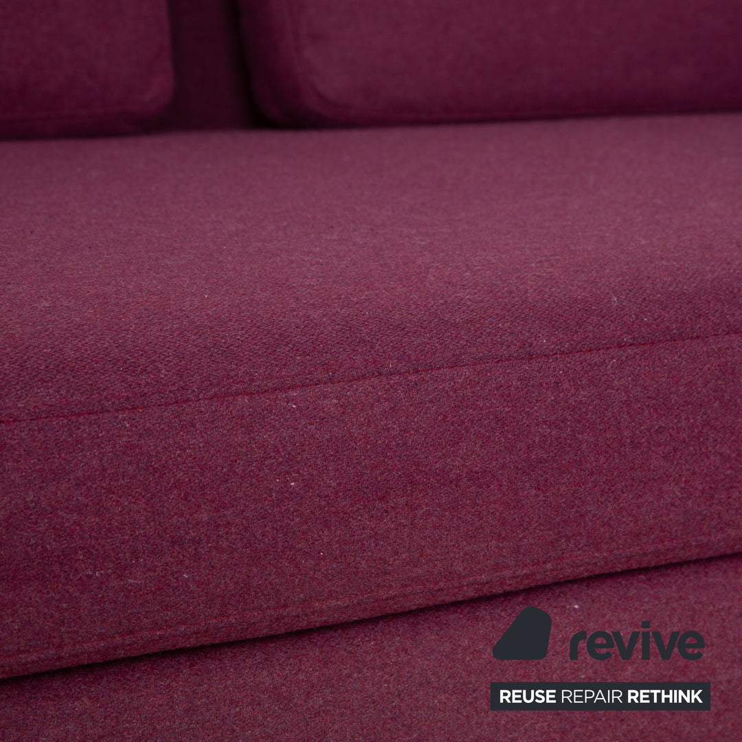 Canapé d'angle en tissu Domino Ewald Schillig violet