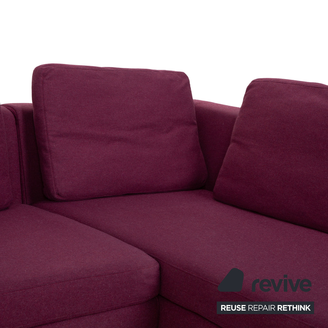 Canapé d'angle en tissu Domino Ewald Schillig violet