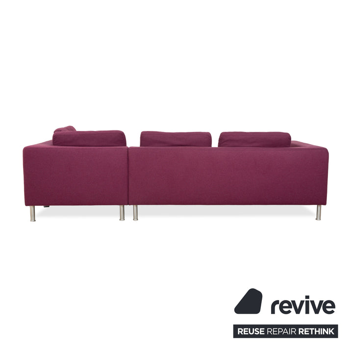Canapé d'angle en tissu Domino Ewald Schillig violet