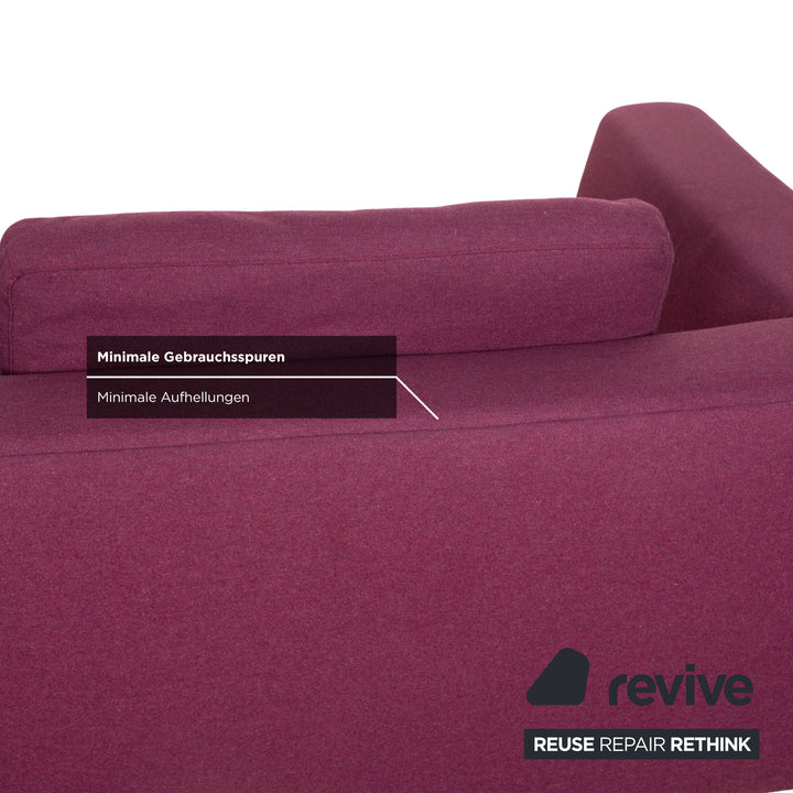 Canapé d'angle en tissu Domino Ewald Schillig violet