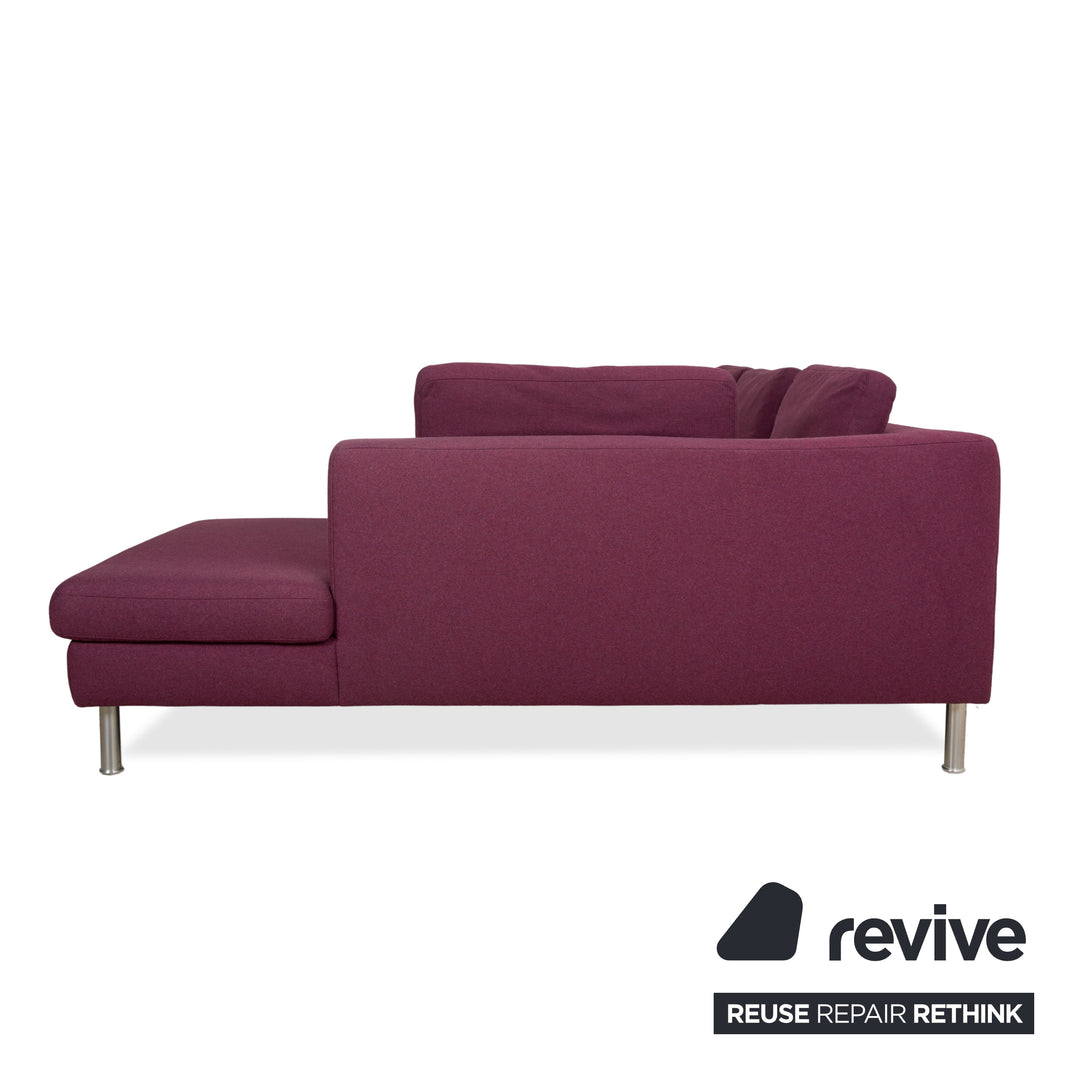 Canapé d'angle en tissu Domino Ewald Schillig violet