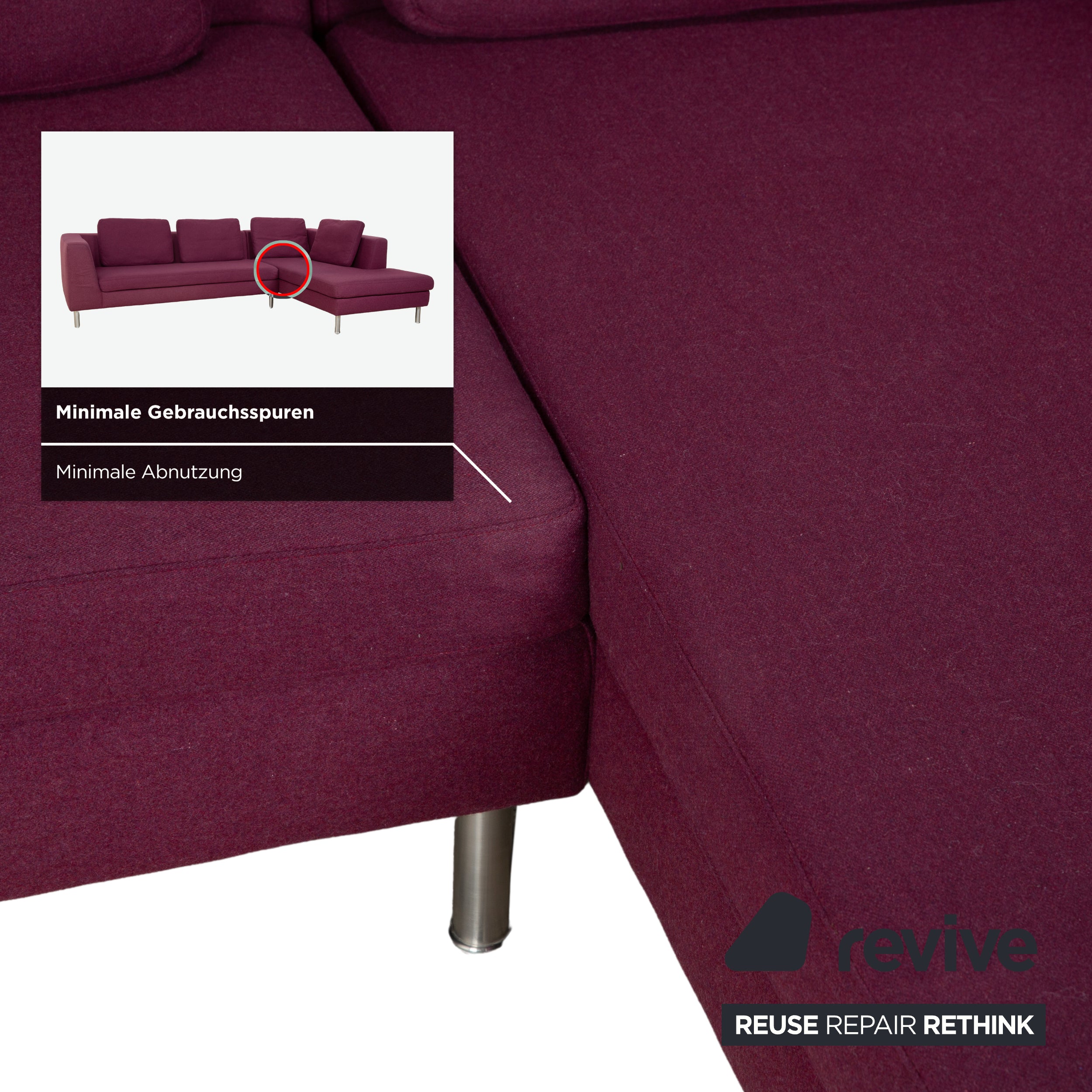 Ewald Schillig Domino Stoff Ecksofa Lila Sofa Couch