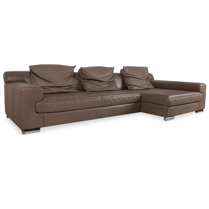 Ewald Schillig Donna Leder Ecksofa Braun Sofa Couch