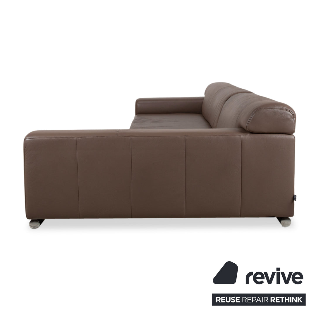 Ewald Schillig Donna Leder Ecksofa Braun Sofa Couch