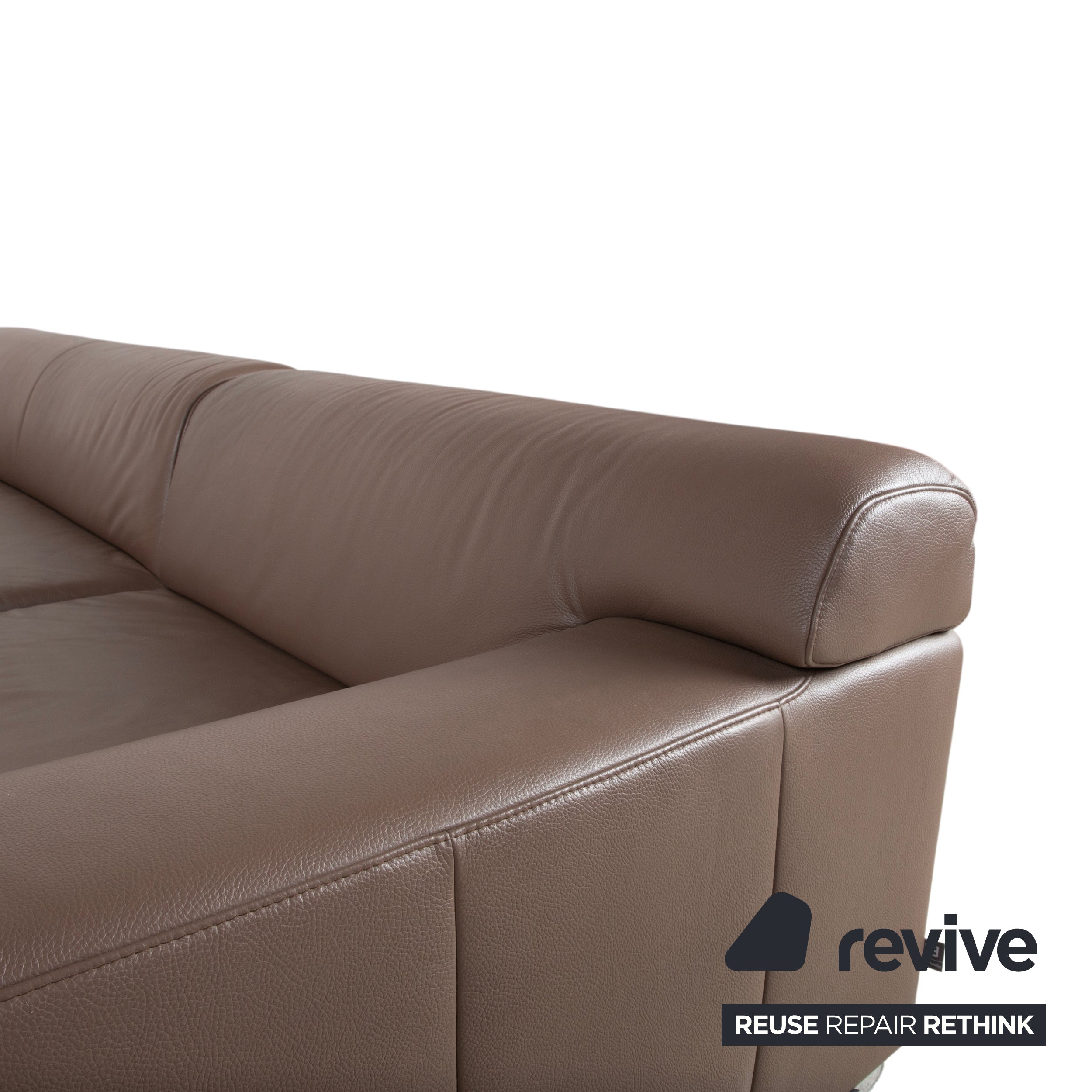 Ewald Schillig Donna Leather Corner Sofa Brown Sofa Couch