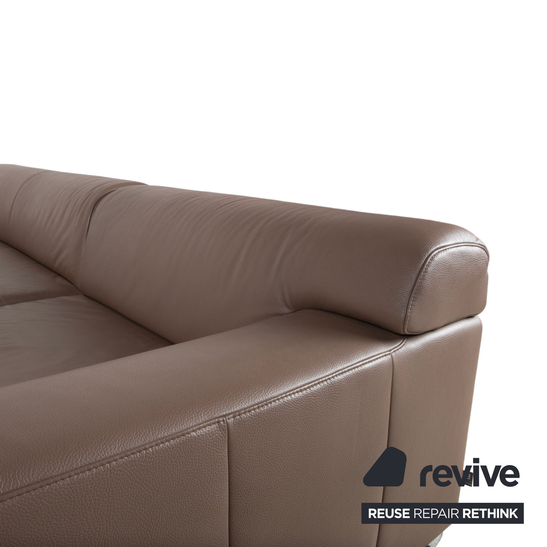 Ewald Schillig Donna Leder Ecksofa Braun Sofa Couch