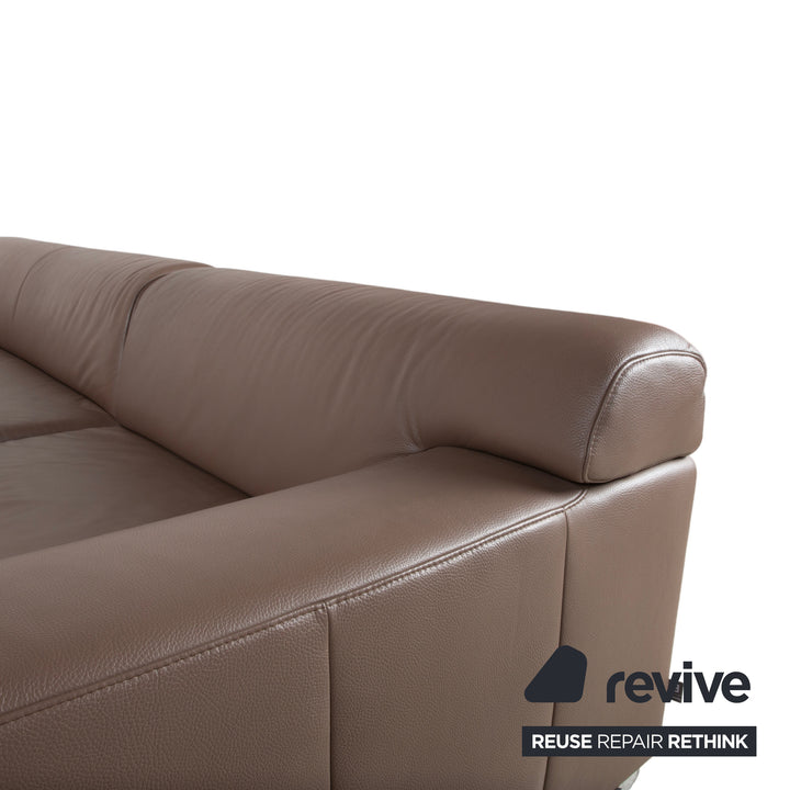 Ewald Schillig Donna Leder Ecksofa Braun Sofa Couch