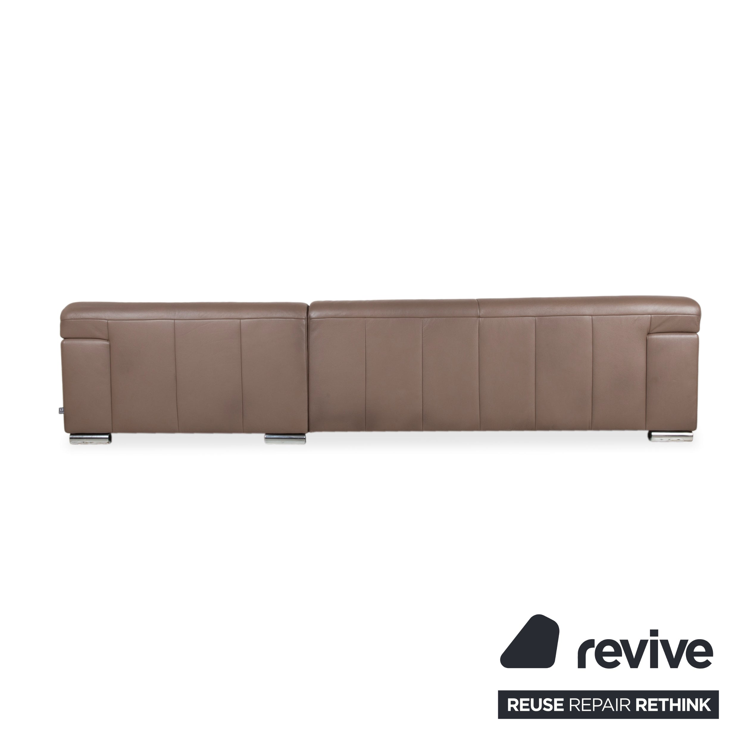 Ewald Schillig Donna Leather Corner Sofa Brown Sofa Couch