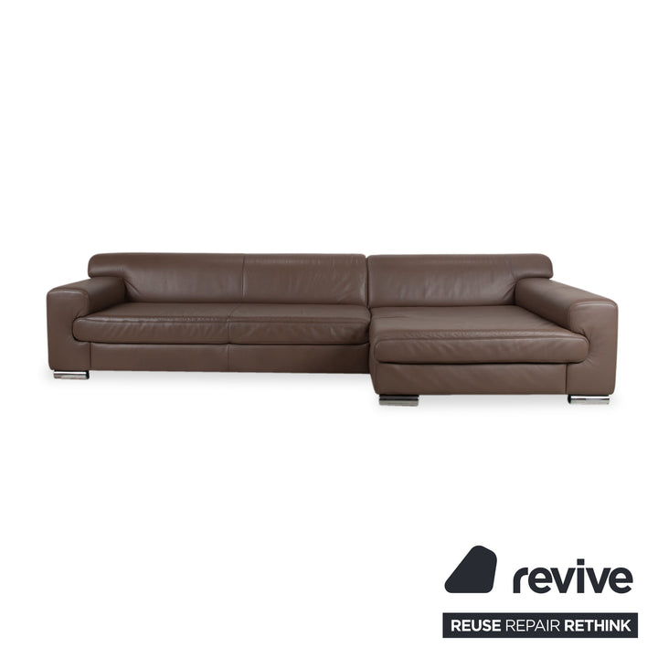 Ewald Schillig Donna Leder Ecksofa Braun Sofa Couch