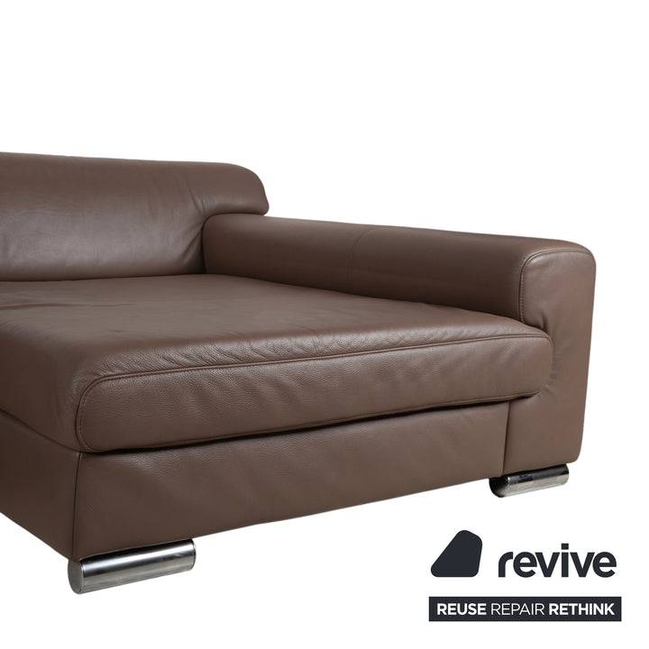 Ewald Schillig Donna Leder Ecksofa Braun Sofa Couch