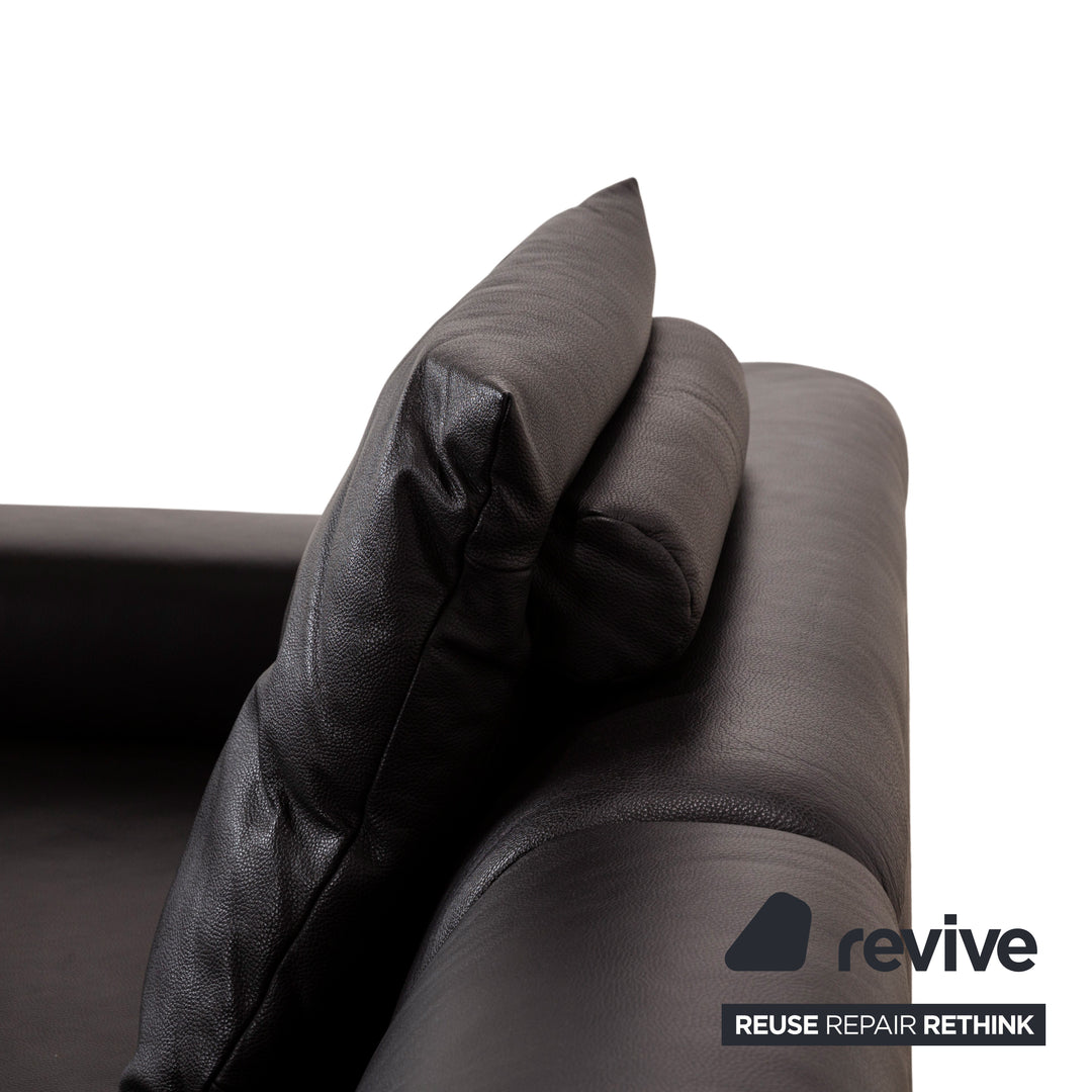 handschuh sofa Ewald Schillig Ecksofa Donna Braun Leder - 2. Hand