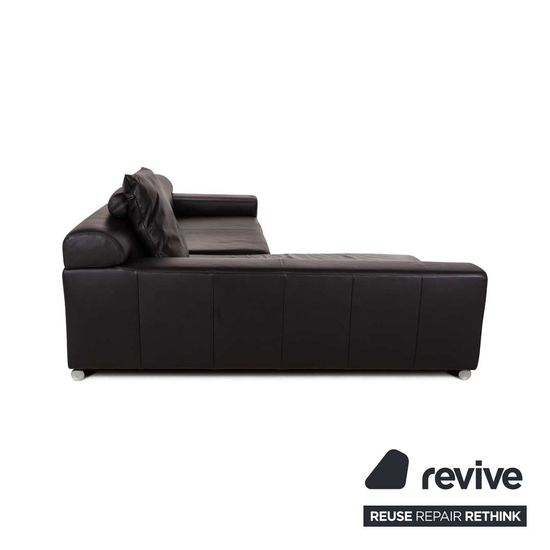 Ewald Schillig Donna Leder Ecksofa Recamiere Links Braun Sofa Couch