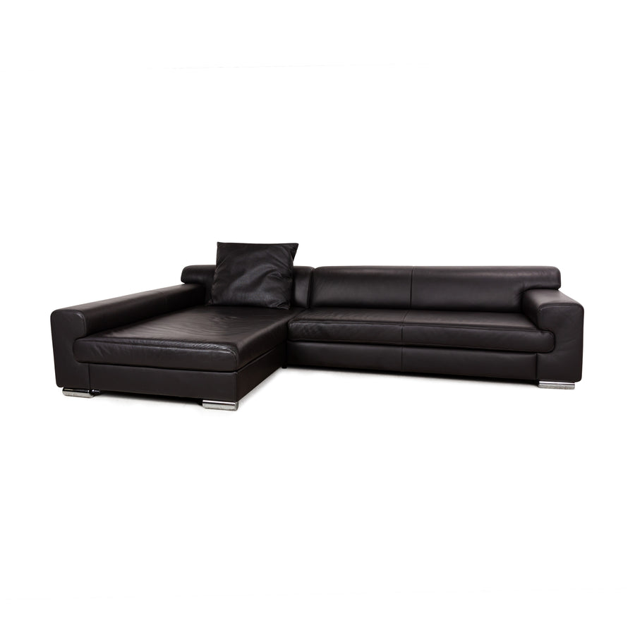 Ewald Schillig Donna Leder Ecksofa Recamiere Links Braun Sofa Couch