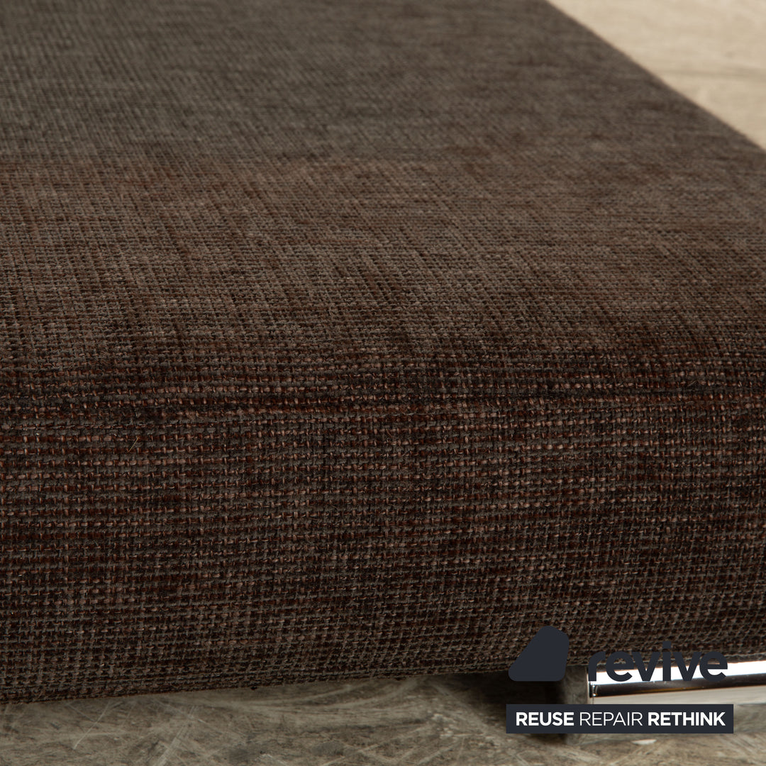 Ewald Schillig Donna Stoff Hocker Grau Braun