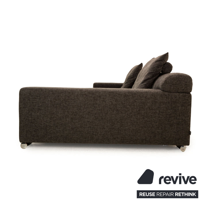 Ewald Schillig Donna Stoff Sofa Garnitur Grau Braun Ecksofa Hocker Recamiere Rechts Sofa Couch