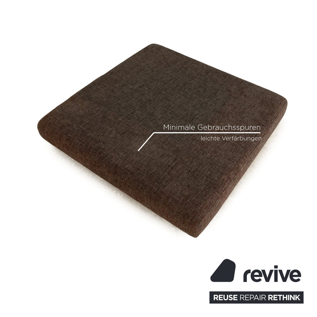 Ewald Schillig Donna Stoff Sofa Garnitur Grau Braun Ecksofa Hocker Recamiere Rechts Sofa Couch