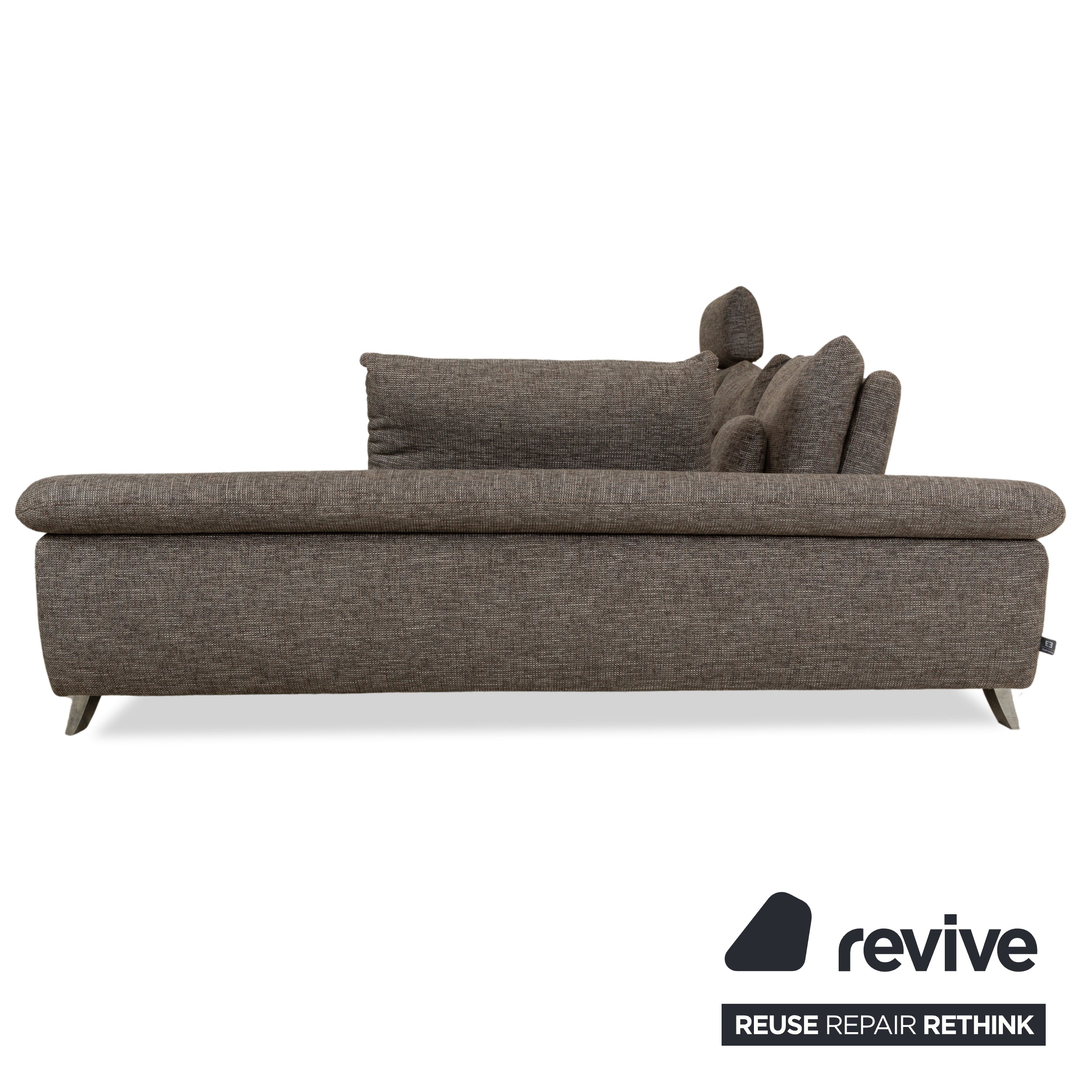 Ewald Schillig Dragon fabric corner sofa grey sofa couch manual function