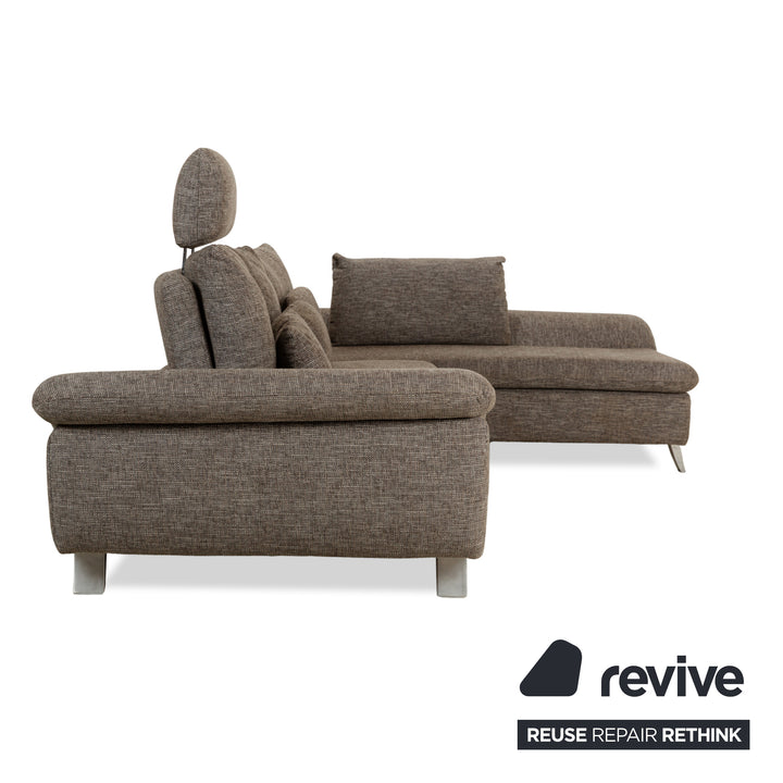 Ewald Schillig Dragon Stoff Ecksofa Grau Sofa Couch manuelle Funktion