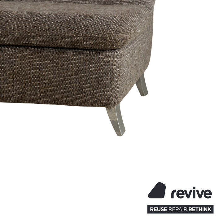 Canapé d'angle en tissu Dragon Ewald Schillig gris, fonction manuelle