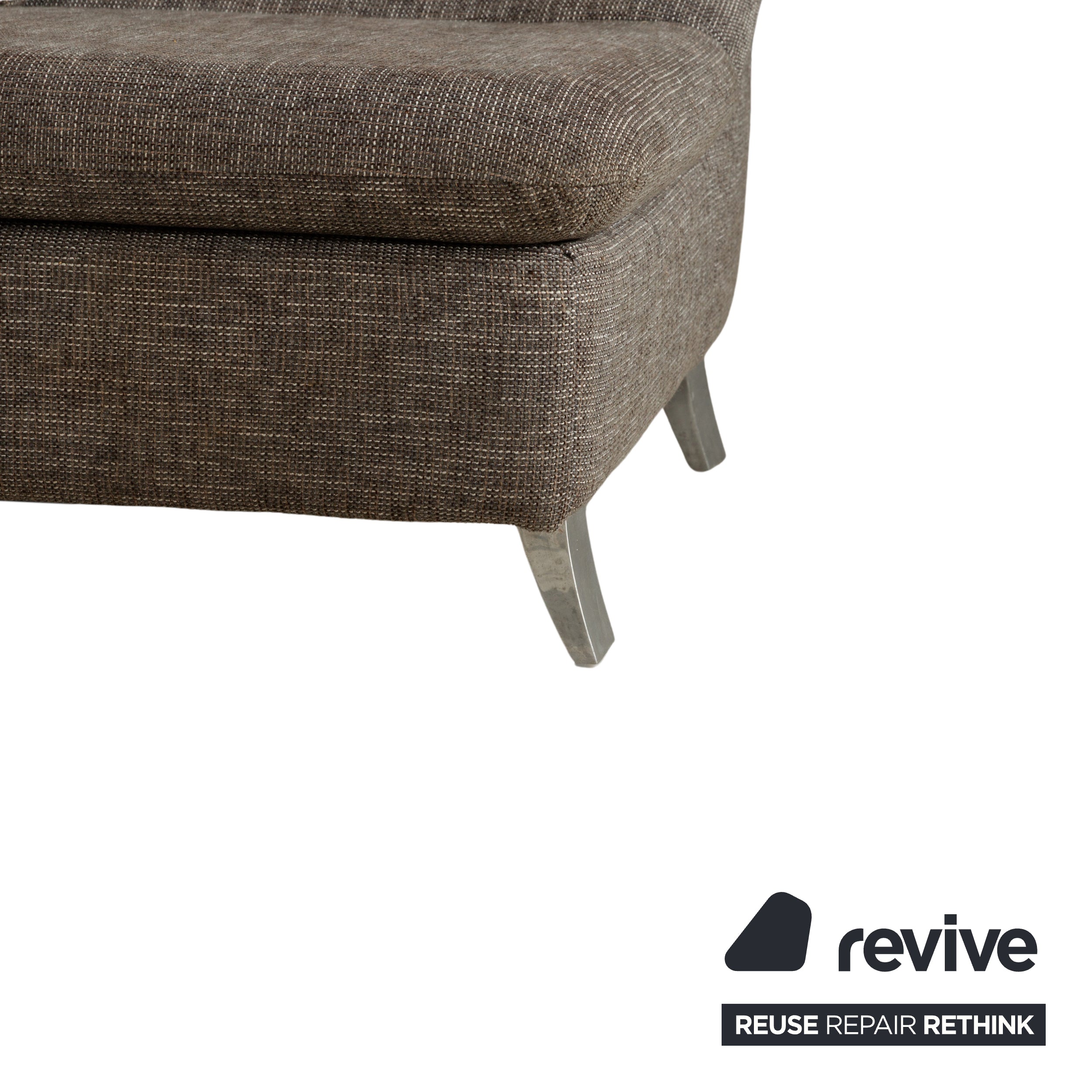 Ewald Schillig Dragon fabric corner sofa grey sofa couch manual function