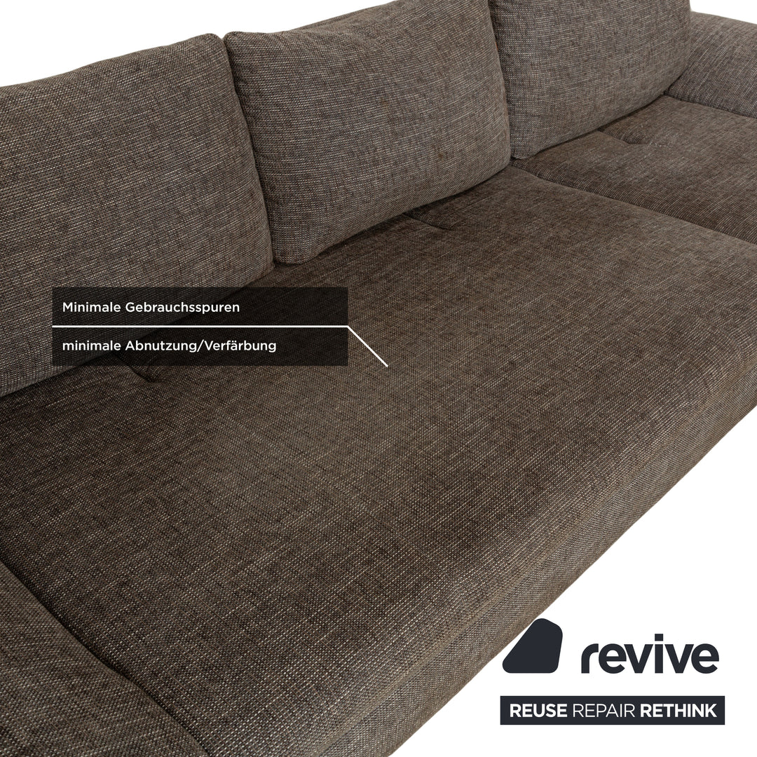 Ewald Schillig Dragon Stoff Ecksofa Grau Sofa Couch manuelle Funktion