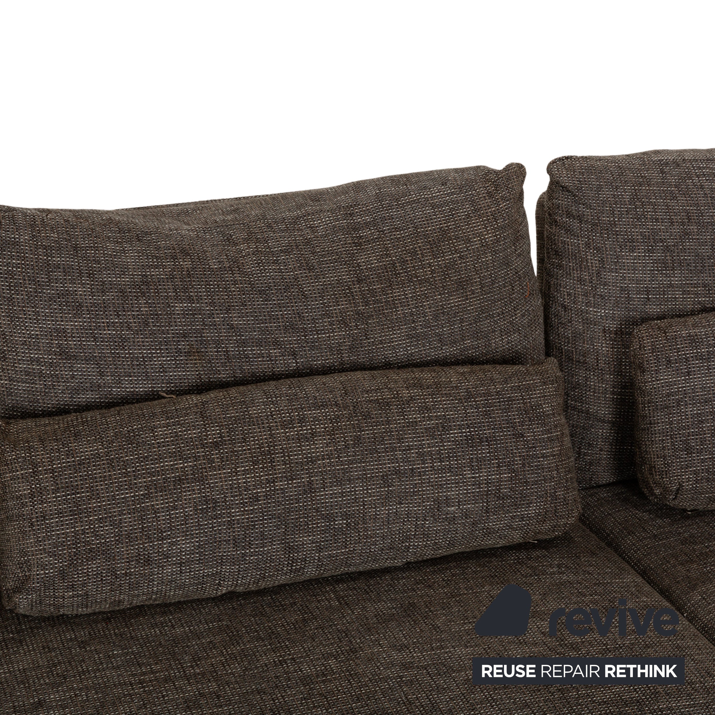 Ewald Schillig Dragon fabric corner sofa grey sofa couch manual function