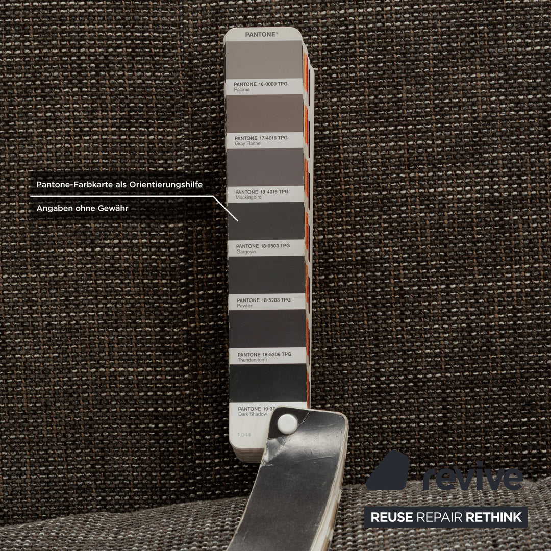 Canapé d'angle en tissu Dragon Ewald Schillig gris, fonction manuelle