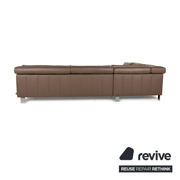 Ewald Schillig Dream Star Leather Corner Sofa Brown Sofa Couch manual function