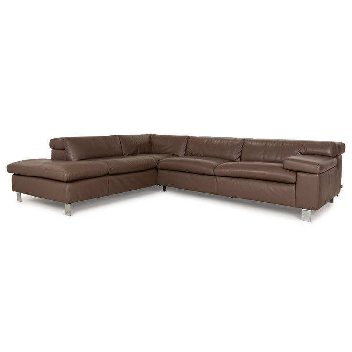Ewald Schillig Dream Star Leder Ecksofa Braun Sofa Couch manuelle Funktion