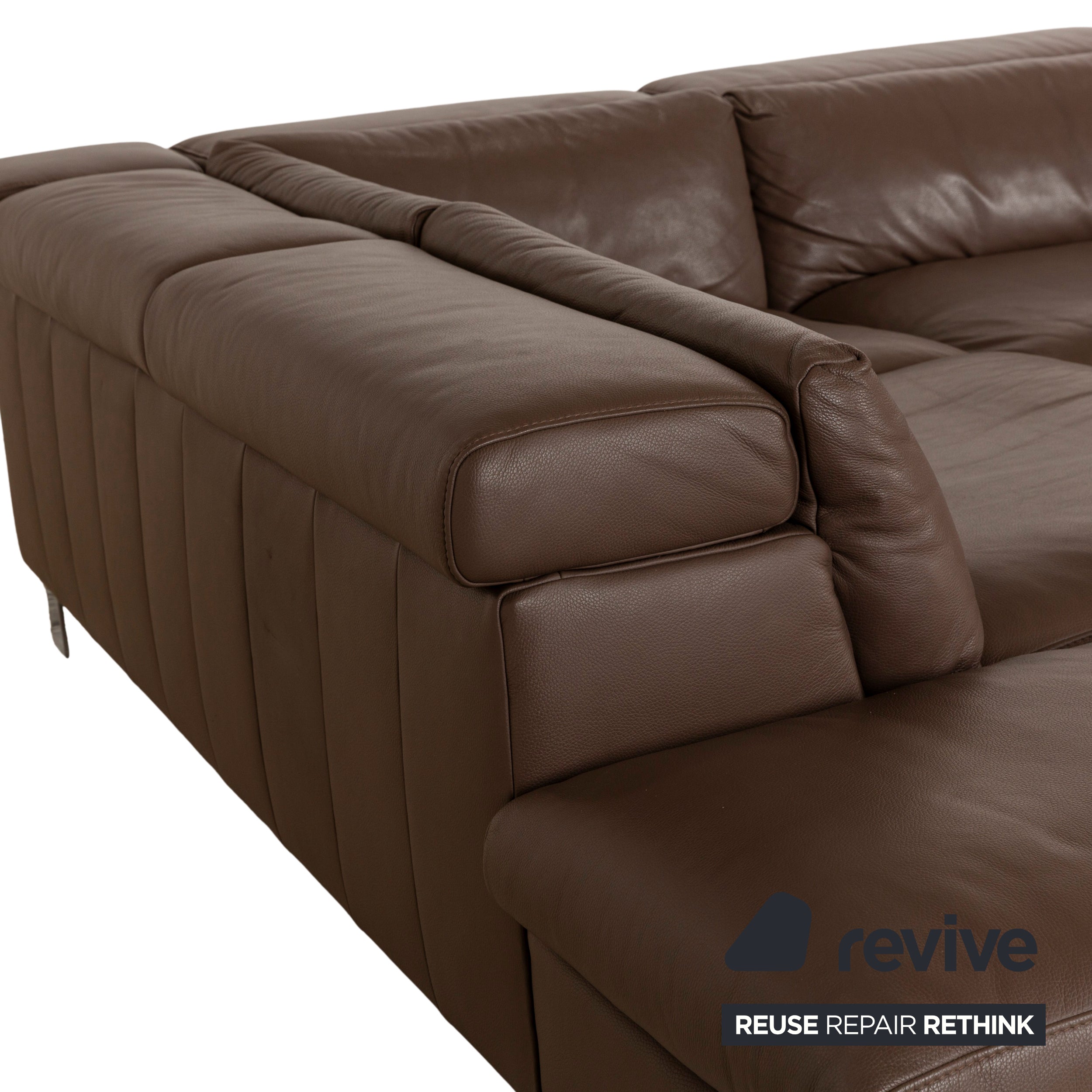 Ewald Schillig Dream Star Leder Ecksofa Braun Sofa Couch manuelle Funktion