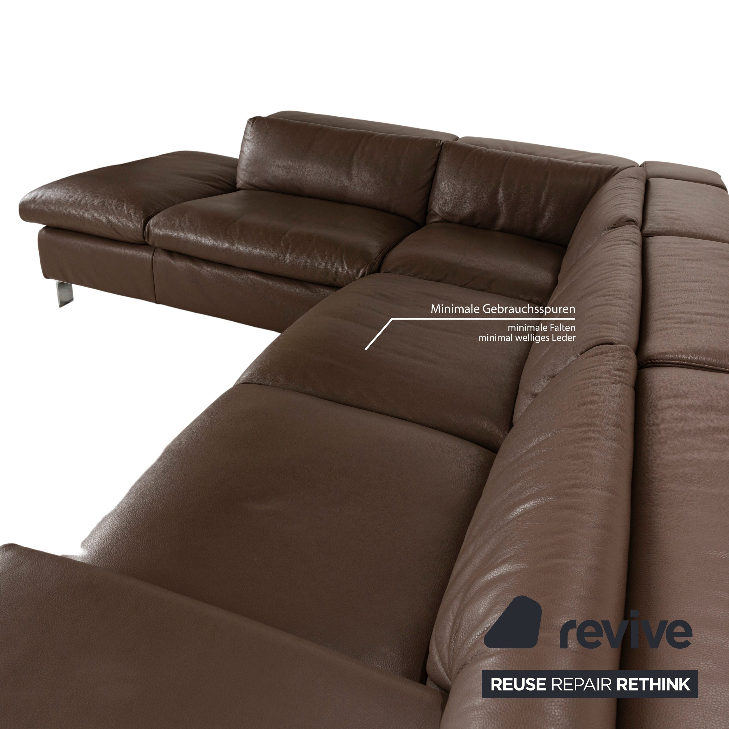 Ewald Schillig Dream Star Leder Ecksofa Braun Sofa Couch manuelle Funktion
