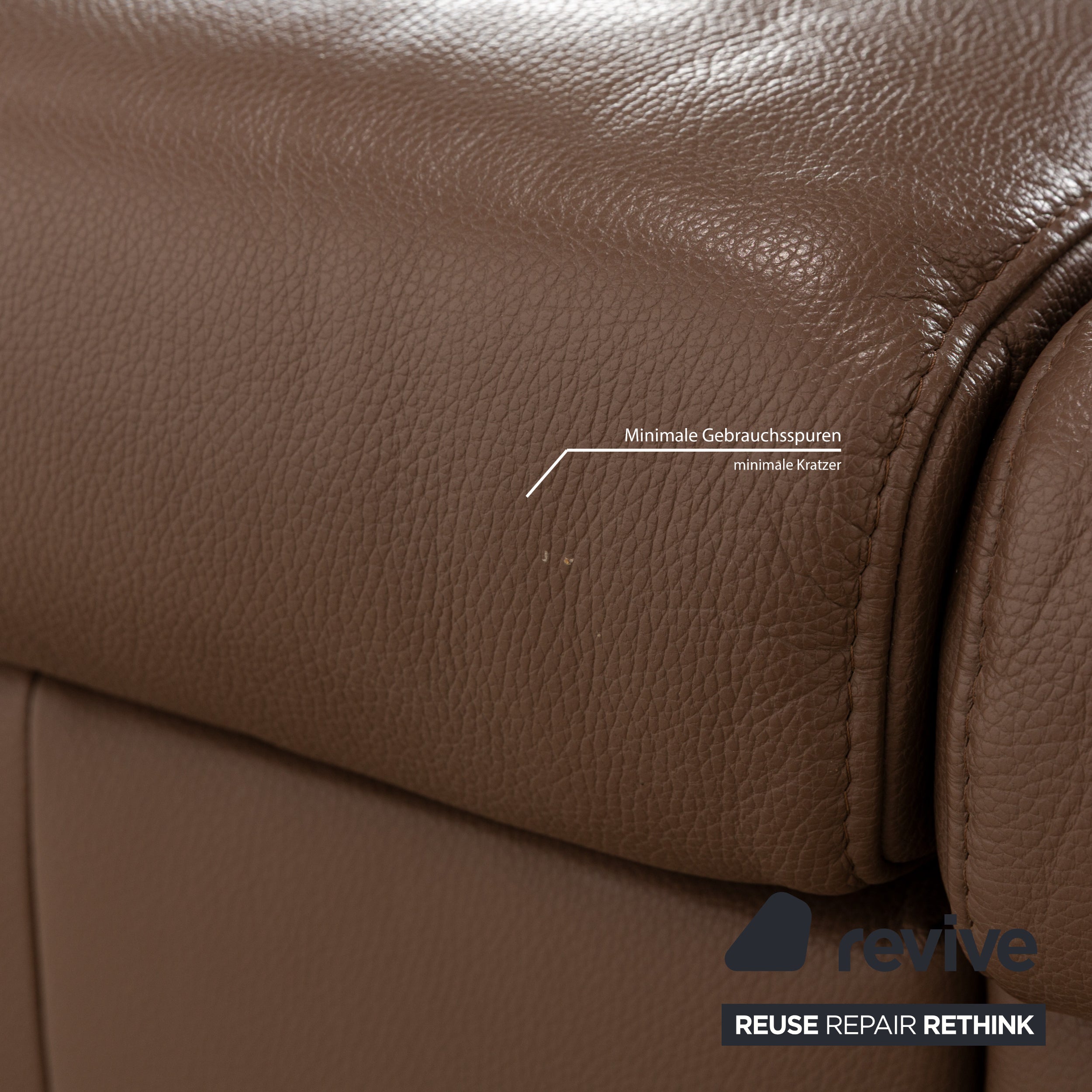 Ewald Schillig Dream Star Leder Ecksofa Braun Sofa Couch manuelle Funktion