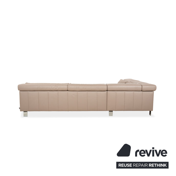 Ewald Schillig Dream Star Leder Ecksofa Braun Taupe manuelle Funktion