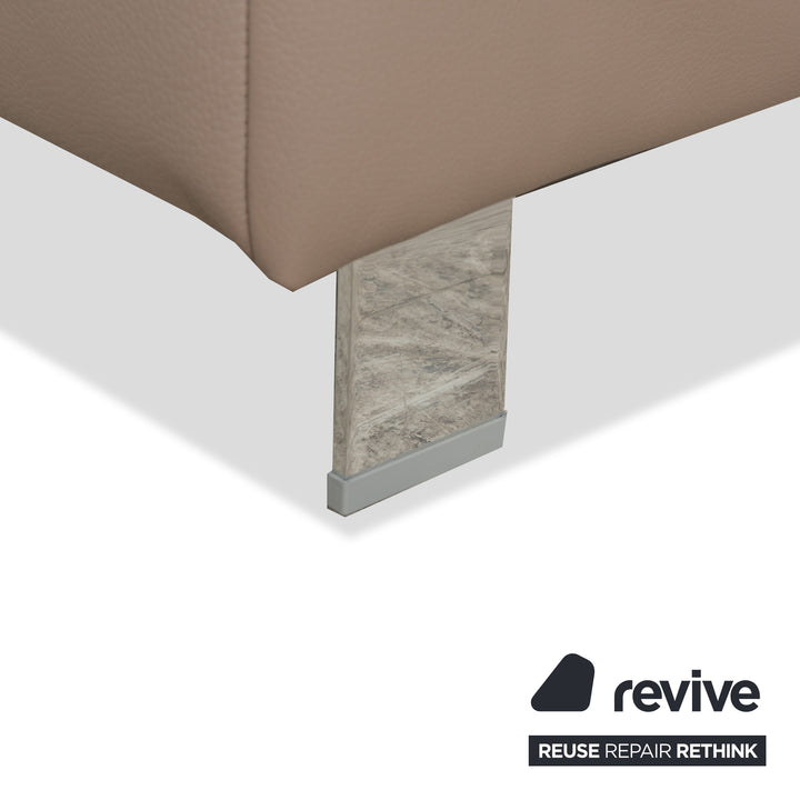 Ewald Schillig Dream Star Leder Ecksofa Braun Taupe manuelle Funktion
