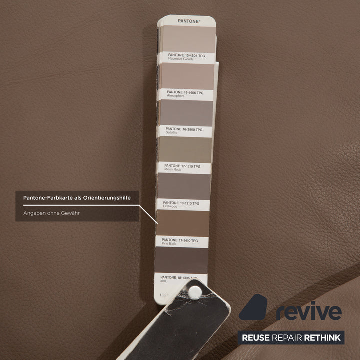 Ewald Schillig Dream Star Leder Ecksofa Braun Taupe manuelle Funktion