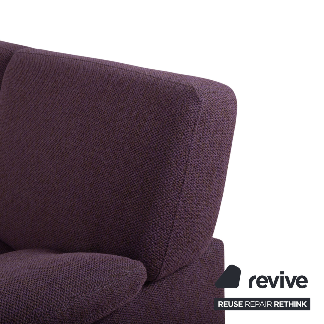 Ewald Schillig Flex Plus Garnitur Stoff 2x Zweisitzer Violett Lila Sofa Couch