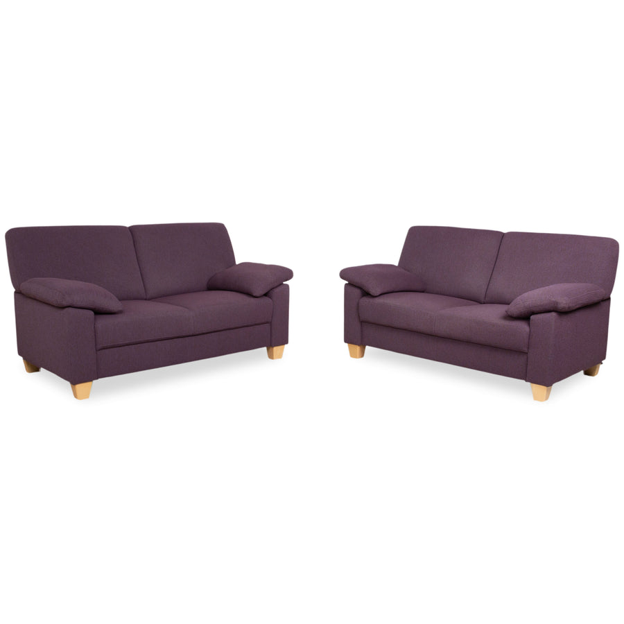 Ewald Schillig Flex Plus Ensemble tissu 2x canapés deux places violet lilas
