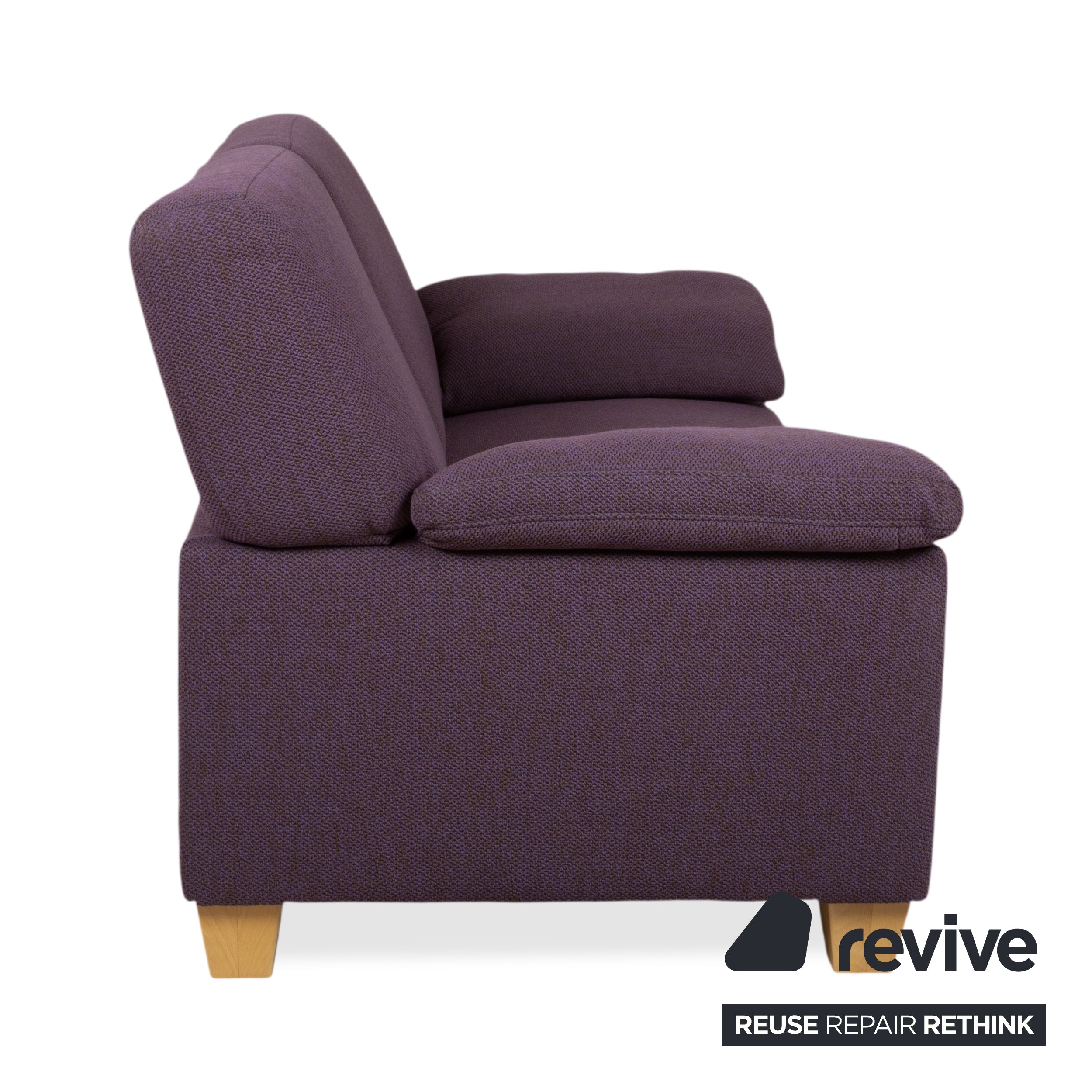 Ewald Schillig Flex Plus Sofa Set Fabric 2x Two-Seater Violet Purple Sofa Couch