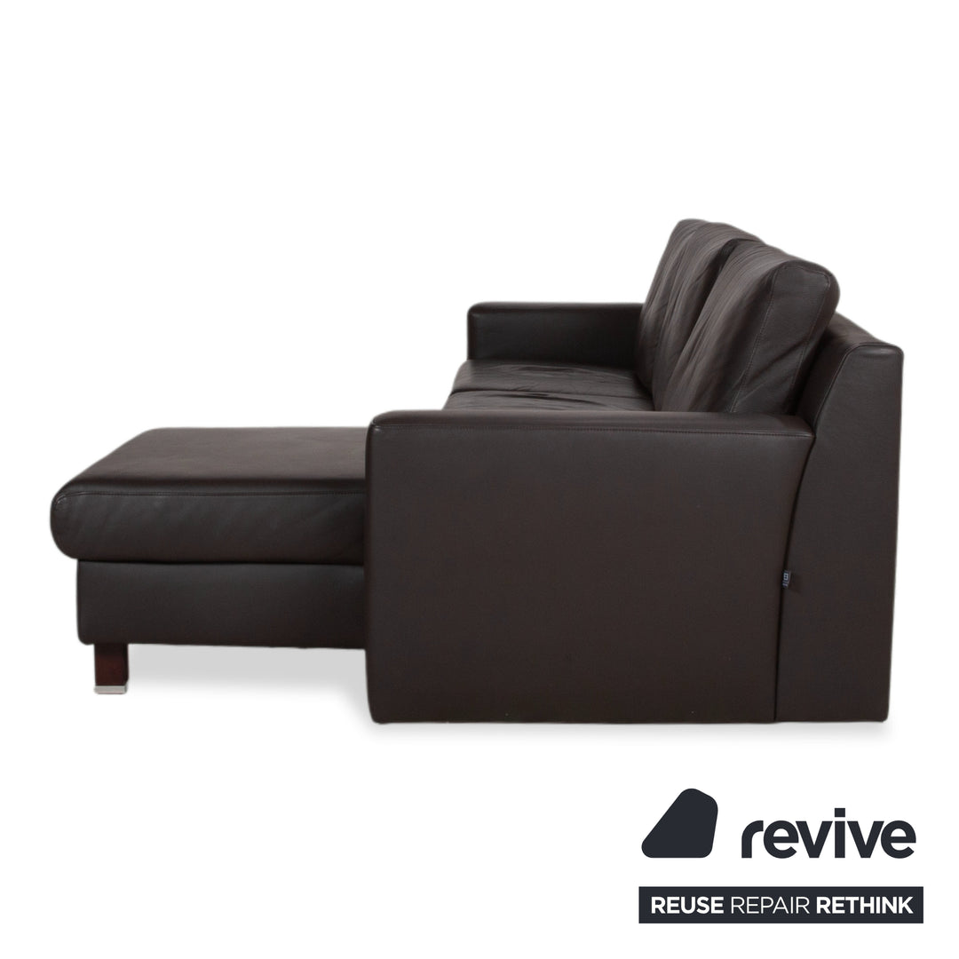 Ewald Schillig Flex Plus Leather Corner Sofa Brown Sofa Couch