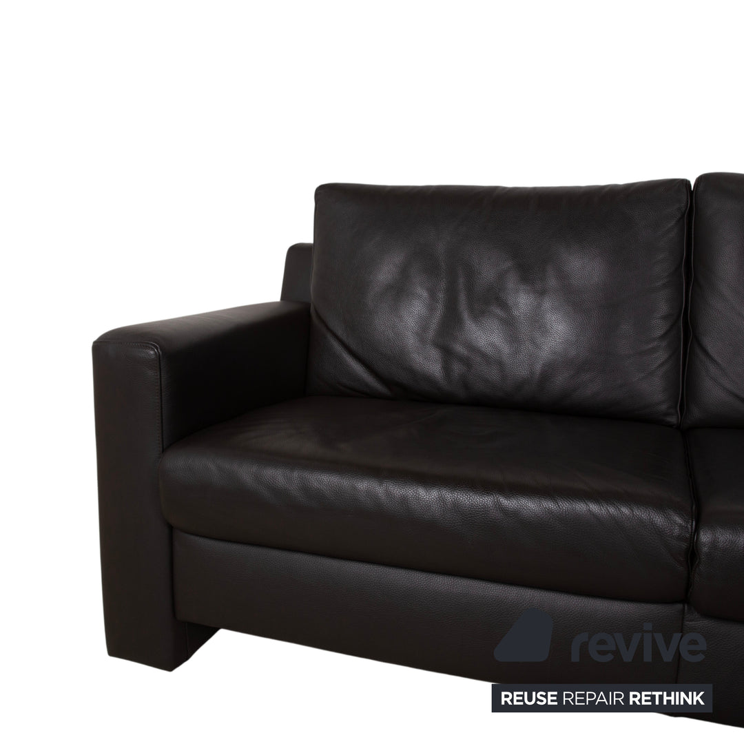 Ewald Schillig Flex Plus Leather Corner Sofa Brown Sofa Couch