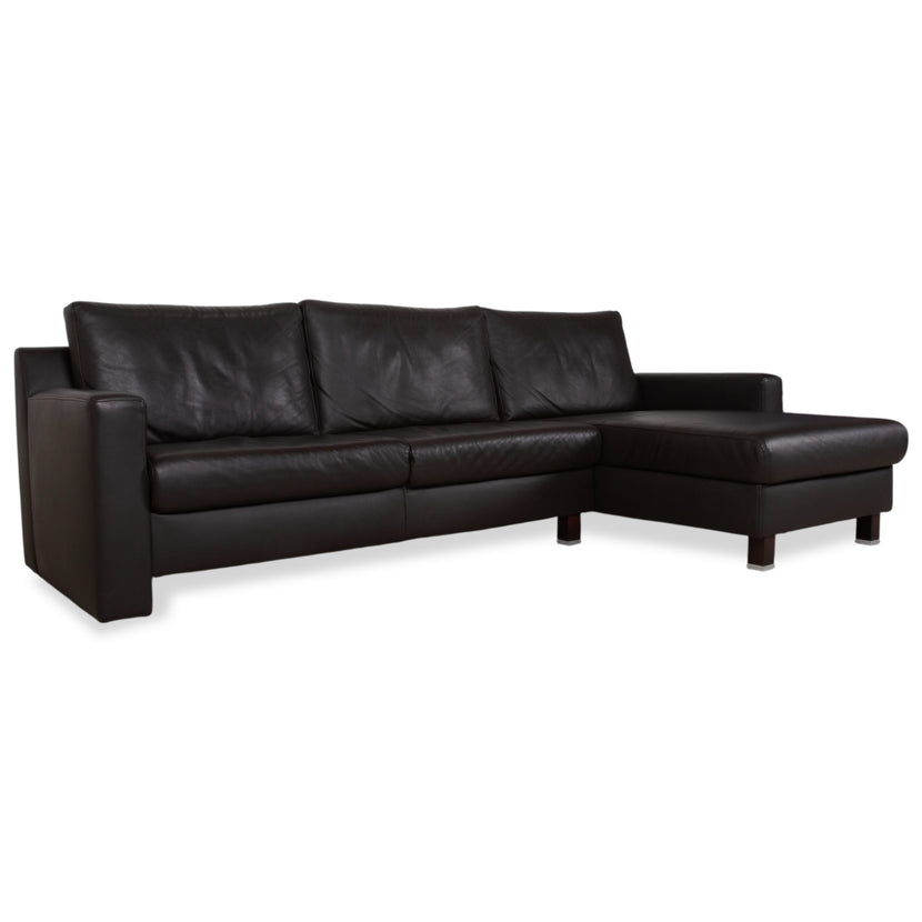 Ewald Schillig Flex Plus Leather Corner Sofa Brown Sofa Couch