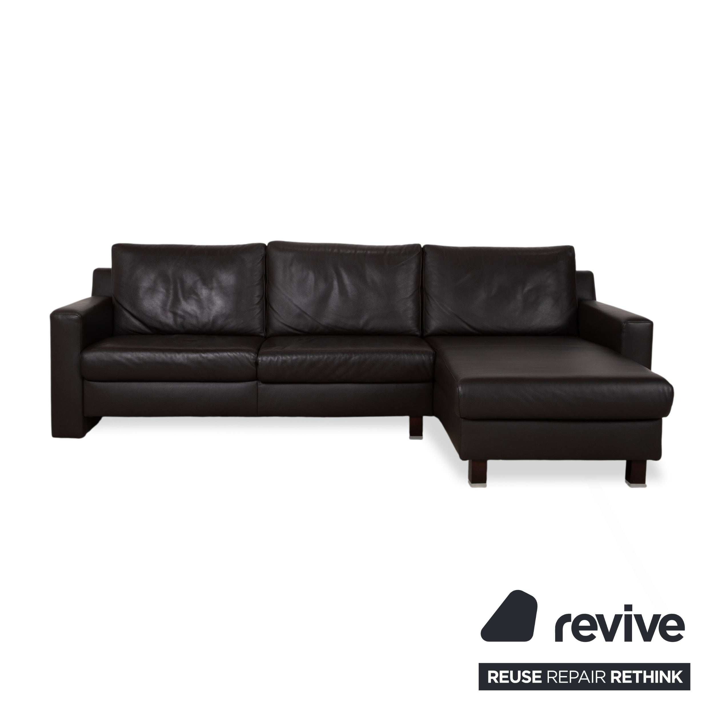 Ewald Schillig Flex Plus Leather Corner Sofa Brown Sofa Couch