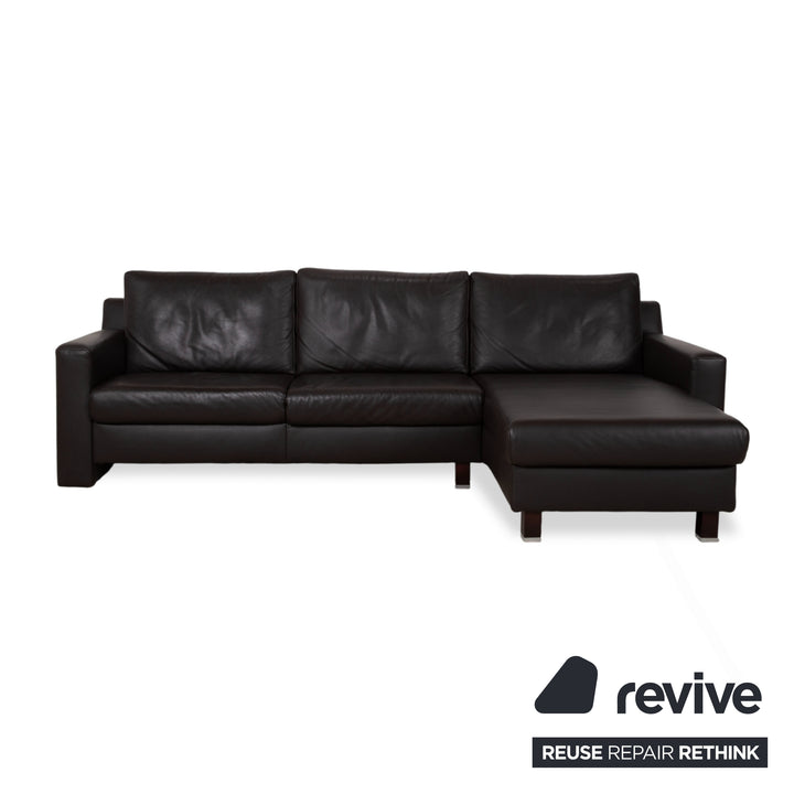 Ewald Schillig Flex Plus Leather Corner Sofa Brown Sofa Couch