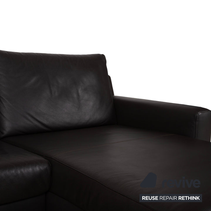 Ewald Schillig Flex Plus Leather Corner Sofa Brown Sofa Couch