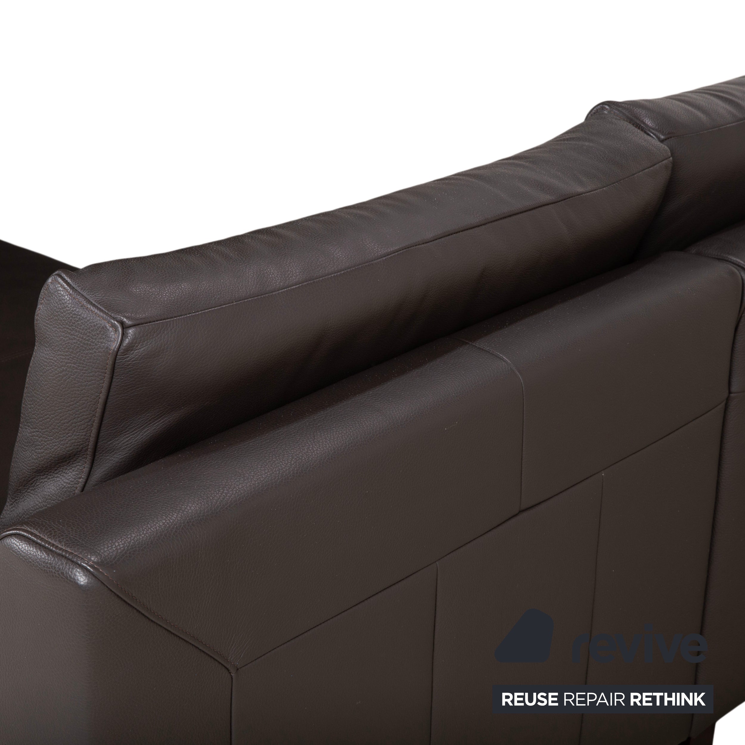 Ewald Schillig Flex Plus Leather Corner Sofa Brown Sofa Couch