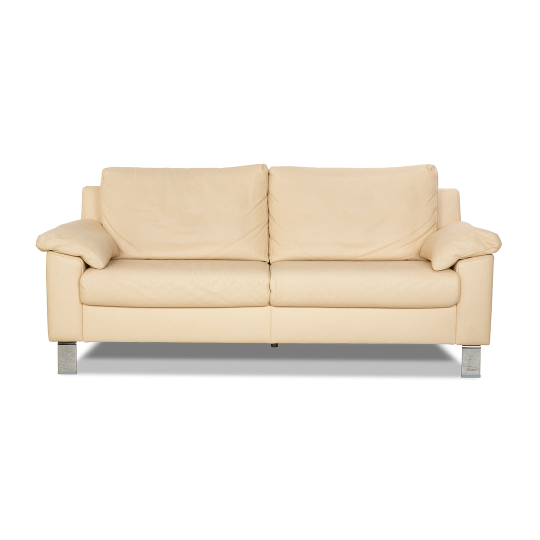 Ewald Schillig Flex Plus Leder Zweisitzer Beige Creme Sofa Couch